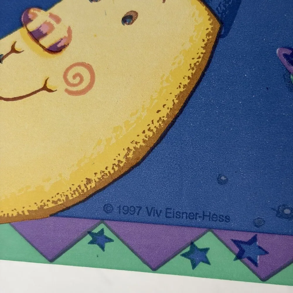 Vintage 1997 Viv Eisner-Hess Wallpaper Boarder Over The Moon Baby Nursery 21.5'